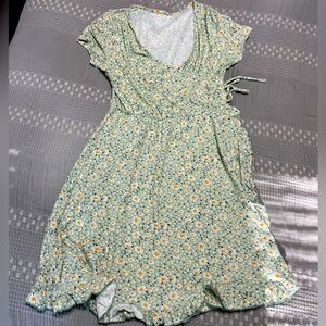 Summer Floral Wrap Dress